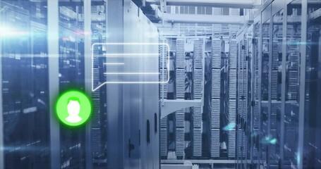 Poster - Animation of data processing over computer servers