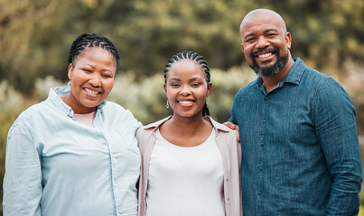 Canvas Print - Shes grown into a beautiful woman. a family relaxing together in their garden.