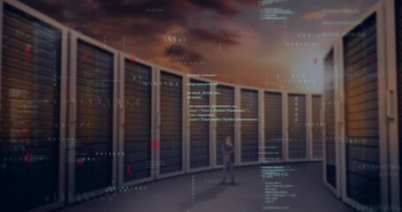 Poster - Animation of data processing over computer servers