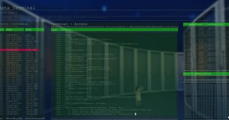 Poster - Animation of data processing over computer servers