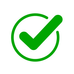 Poster - Strongly emphasized check mark. Vector.