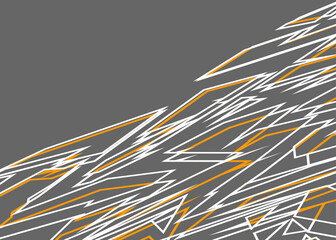 Poster - abstract background with sketch geometric line pattern and with some copy space area