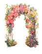 © Marina - Wedding Flower arche,watercolor illustration