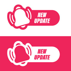 Poster - round label set with text new update. eps 10