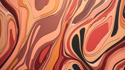 Poster - red minimalist psychedelic abstract background, wallpaper warm color generative ai