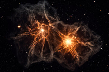 two massive star colliding with each in outer space generative ai