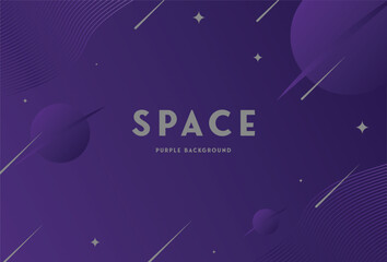 Wall Mural - Space and planets purple suitable for background