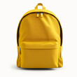 © catcopylove - A yellow backpack front view, isolated on white