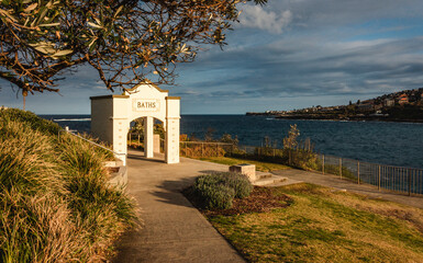 Wall Mural - The views of the Giles Baths near Coogee beach in the sunset