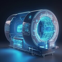 Poster - Future MRI. Machine learning artificial intelligence ai deep learning and future concept. Generative AI
