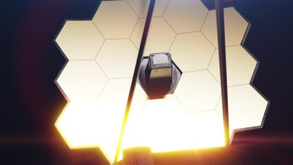 Wall Mural - James Webb Space Telescope in space. 