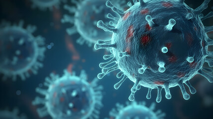 Wall Mural - 3d rendered illustration of a bacteria or virus