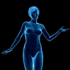 Wall Mural - 3d medical illustration of the female body