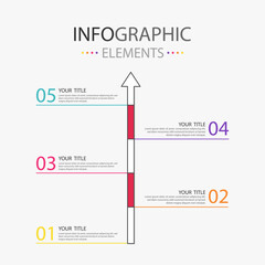Wall Mural - Timeline vector abstract infographic elements with bullet. Business infographics.