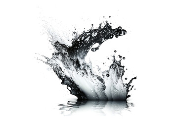 Poster - water splashes on white background. Generated by AI