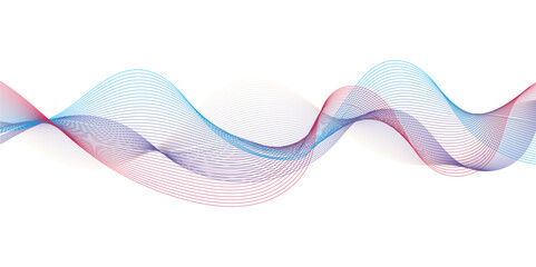 abstract colorful blue, pink blend wave lines and technology background. modern colorful flowing wav