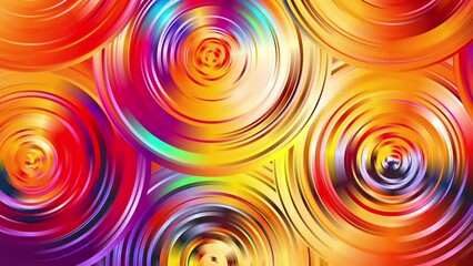 Canvas Print - Abstract swirl circle brush stroke mosaic. Colorful modern background illustration