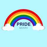 Fototapeta Tęcza - Pride month. Card for LGBT month
