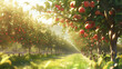 © ArtCookStudio - Summer apple garden. Illustration AI Generative.