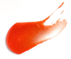 Wall Mural - tomato puree on white background