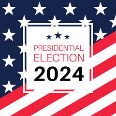 Wall Mural - USA election 2024 vector background illustration