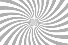 Ray Twist Light. Greys Trips Isolated On White Background. Radial Waves Line. Pattern Curved. Comic Spinning. Effect Curves Rays. Abstract Concentration Stripe. Cartoons Style. Vector Illustration