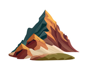 Sticker - mountain landscape in autumn