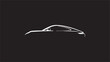 Luxury Sports car icon viewed from the side. Logo template.