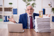 © Elnur - Old male employee in time management concept