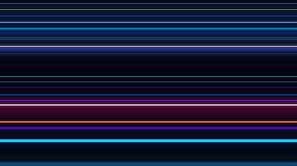 Streaking pink blue neon lines, glowing in the dark. Abstract minimalist geometric background Cyber space. Futuristic wallpaper Generative AI