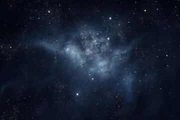  Panoramic Indigo Starry Sky in Deep Space, Generative AI