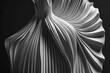 Abstract Pleated Element Image. Minimal fabric, fashion, architecture, texture background. Made with Generative AI