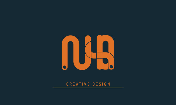 Alphabet letters Modern Creative logo ND , DN 