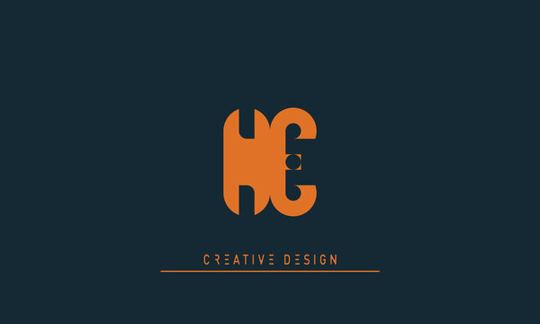 Alphabet letters Modern Creative logo NE , EN 