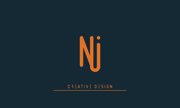 Alphabet letters Modern Creative logo NI , IN 