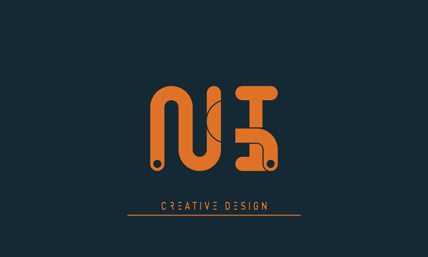 Alphabet letters Modern Creative logo NI , IN 
