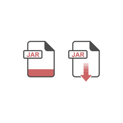 Leinwandbilder - JAR Format Download Icon - Format Extension File Icon Vector Illustration For Web and Graphics Design.