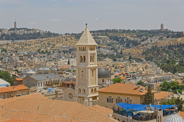 Wall Mural - View of the Lutheran Church of the Redeemer in old city Jerusalem