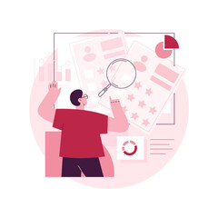 Poster - Competitive analysis abstract concept vector illustration. Marketing competitor research, competitive project, market analysis, product release, independent business consultant abstract metaphor.