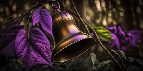 Fototapete - Purple chime in the wild Generative AI