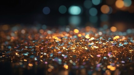 Poster - Abstract Bokeh glitter background. Generative ai