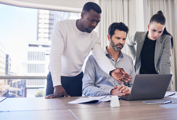 Aufkleber - Running a business is a team effort. Shot of a group of businesspeople in a meeting at work.