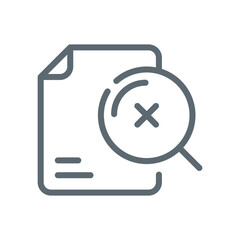 Poster - no result, document, file, data not found concept illustration line icon design editable vector eps10