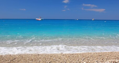 Wall Mural - pebble beach and beautiful sea, oludeniz, turkey