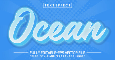 Poster - Ocean text editable style effect