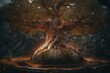The Norse mythological Yggdrasil - a tree of life. Generative AI