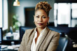 © Trinette Reed - Portrait of confident mature Black business woman in office. Generative AI.