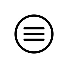 Poster - Hamburger Icon Vector Design Illustration on white background..eps