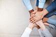 © Michael C/peopleimages.com - And break. Shot of a group of business people with their hands stacked.