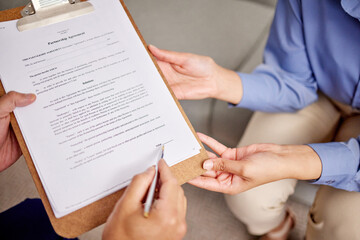 Poster - May every room fill up with joy. Shot of two unrecognizable people doing paperwork.